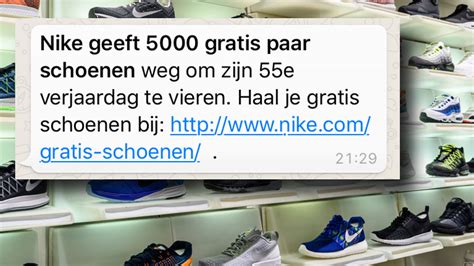 geeft nike gratis schoenen weg facebook|Let op! Bericht over gratis Nike schoenen is nep.